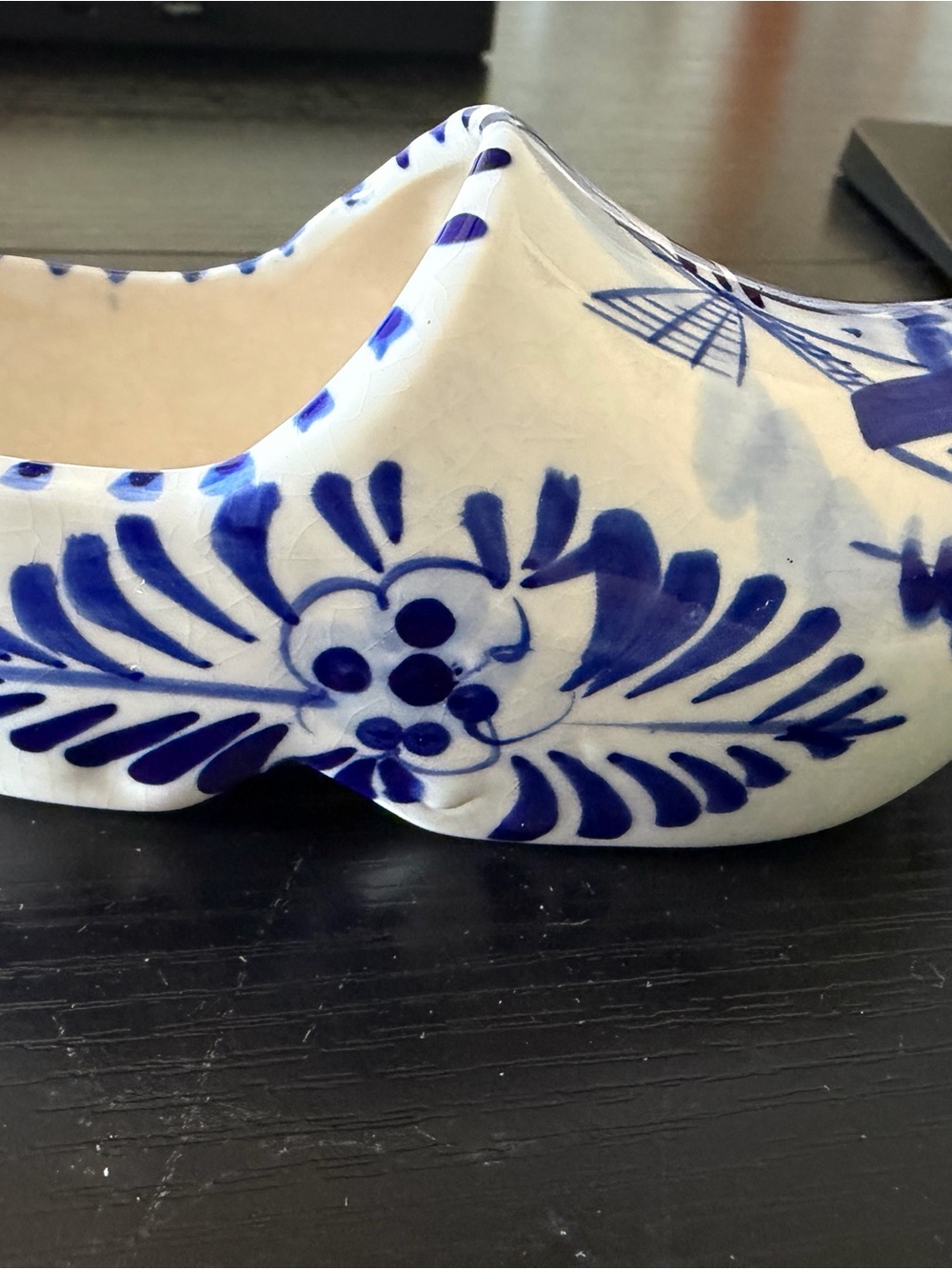 Delft Blue hand painted Blue and White Ceramic Decorative Shoe - Holland - Picture 3 of 5